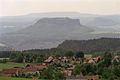 Uitzicht vanaf de Hohburkersdorfer Rundblick op de Děčínský Sněžník