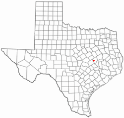 Location of Calvert within Texas