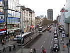 Die Schloßstraße, Blick von der Joachim-Tiburtius-Brücke nach Süden