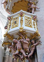 Kanzel in der St.-Mang-Kirche Füssen