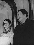 Kahlo with husband Diego Rivera, 1932