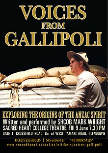 Poster from June 23 performance of Voices From Gallipoli