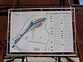 Informationsschild der Entwicklungsgesellschaft mbH über den Rundgang im Duisburger Innenhafen