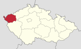 Karlovy Vary ilinin Çek Cumhuriyeti içinde konumu