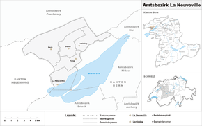 Karte von Amtsbezirk La Neuveville