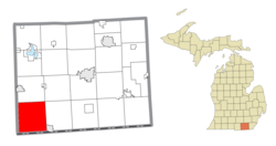 Location within Lenawee County