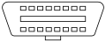 OBD-II type A female connector shape.svg