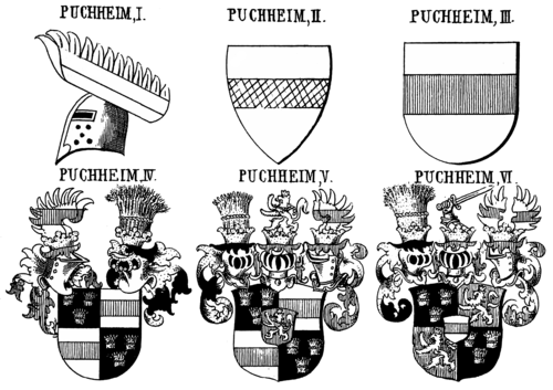 Wappen derer von Puchheim in Siebmachers Wappenbuch Oberösterreich