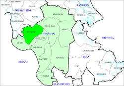 Location of An Thạnh in Bình Dương province