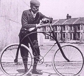 Bicycle in Plymouth, England, at the start of the 20th century