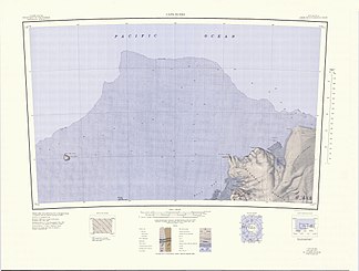 Kartenblatt Cape Burks von 1969, McDonald Heights in der südöstlichen Ecke