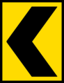 Keep left curve chevron sign