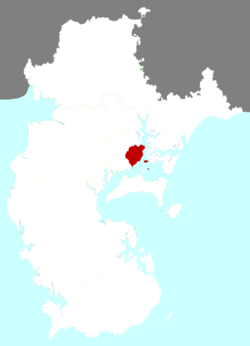 Location of Xiashan in Zhanjiang