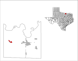 Location in Cooke County