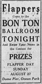 Flapper night at Bon-Ton Ballroom (Evening Vanguard, August 19, 1922)