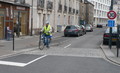 Sbocco di doppio senso ciclabile con STOP a Nantes