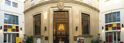 Original Wise Library exterior within the Downtown Library