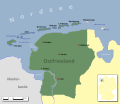 Karte Ostfrieslands mit "expansiver" Ostgrenze ;-)