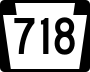 Pennsylvania Route 718 marker