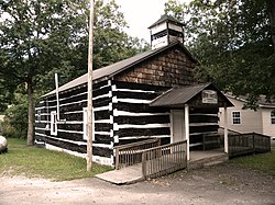 White Oak Log Church at Artie, West Virginia