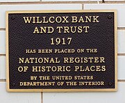 Willcox Bank and Trust Marker