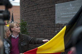 plaquette van het Wouter Weylandt-stadion