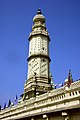 A Minaret of Jama Masjid (Masjid-i-Ala) against deep Blue coloured sky
