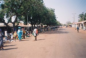 The main street in Farafenni