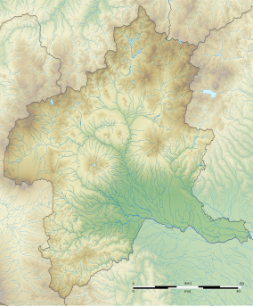 Map showing the location of Sanbaseki Gorge 三波石峡