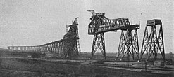 Die Brücke im Frühjahr 1913 in Bau