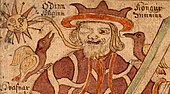 Odin mit Hugin und Munin