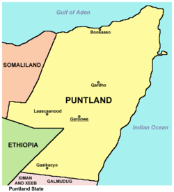 Location of Puntland