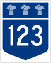 Highway 123 marker