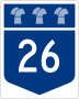 Highway 26 marker