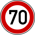 274-57 zulässige Höchstgeschwindigkeit 70 km/h