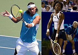 A két egyéni bajnok, Rafael Nadal és Venus Williams