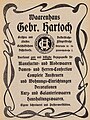 Anzeige Gebrüder Hartoch, 1902