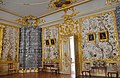Chinesischer Salon von Alexander I. mit Seiden-Tapeten im chinesischen Stil, Katharinen Palast, Zarskoje Selo