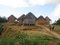 Traditionelles Holzfachwerk in Madagaskar