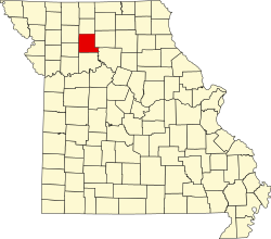 Karte von Livingston County innerhalb von Missouri