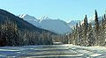 Alaska Highway crossing Muskwa Range (possibly Terminal Range?)