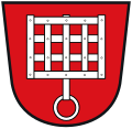 Alte Darstellung des Ebersheimer Wappens mit gestürztem Rost