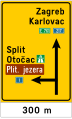 D03-1 Directional indicator for an intersection