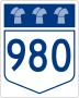 Highway 980 marker