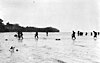 Allied forces wade ashore at "Beach Blue" on Tulagi, August 7, 1942.