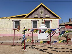 Kalmyk khurul (Buddhist temple) in Vostochnoye