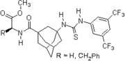 2007: Wanka/Schreiner, chiral peptidic adamantane-based thiourea, catalysis of Morita-Baylis-Hillman reactions.[23]