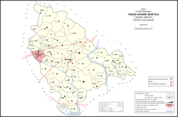 Map showing Tikri (#450) in Bhetua CD block