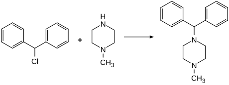 Synthese von Cyclizin