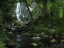 Een waterval in de Dargle.